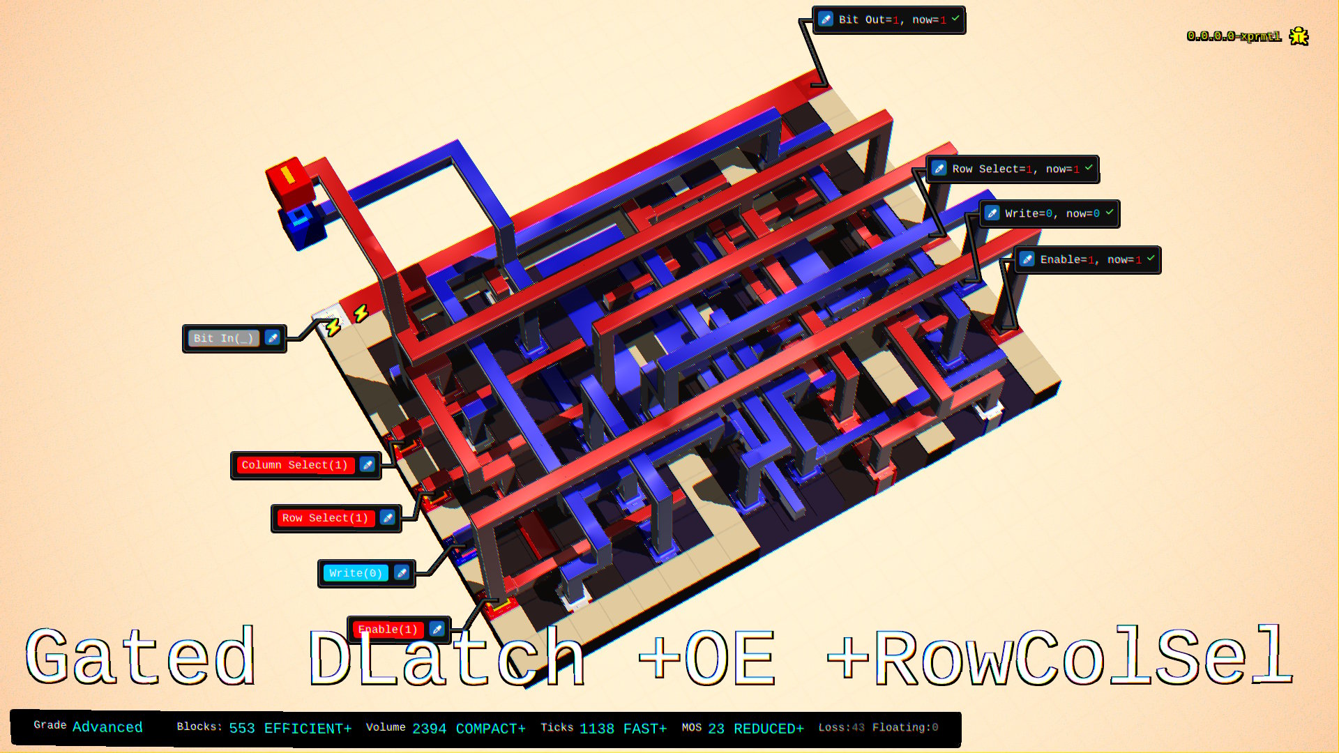Gated DLatch layout for the Foundry Gauntlet reveal